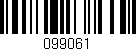 Código de barras (EAN, GTIN, SKU, ISBN): '099061'