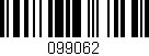 Código de barras (EAN, GTIN, SKU, ISBN): '099062'