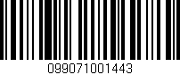 Código de barras (EAN, GTIN, SKU, ISBN): '099071001443'