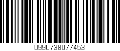 Código de barras (EAN, GTIN, SKU, ISBN): '0990738077453'