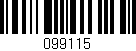 Código de barras (EAN, GTIN, SKU, ISBN): '099115'