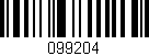 Código de barras (EAN, GTIN, SKU, ISBN): '099204'
