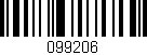 Código de barras (EAN, GTIN, SKU, ISBN): '099206'