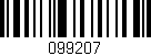 Código de barras (EAN, GTIN, SKU, ISBN): '099207'