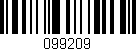 Código de barras (EAN, GTIN, SKU, ISBN): '099209'