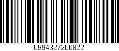 Código de barras (EAN, GTIN, SKU, ISBN): '0994327266822'