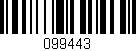 Código de barras (EAN, GTIN, SKU, ISBN): '099443'