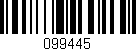 Código de barras (EAN, GTIN, SKU, ISBN): '099445'