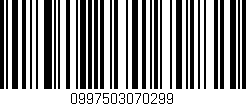 Código de barras (EAN, GTIN, SKU, ISBN): '0997503070299'