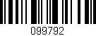 Código de barras (EAN, GTIN, SKU, ISBN): '099792'