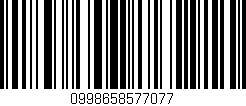 Código de barras (EAN, GTIN, SKU, ISBN): '0998658577077'