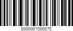 Código de barras (EAN, GTIN, SKU, ISBN): '0998987086875'