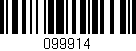 Código de barras (EAN, GTIN, SKU, ISBN): '099914'