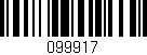 Código de barras (EAN, GTIN, SKU, ISBN): '099917'