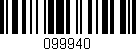 Código de barras (EAN, GTIN, SKU, ISBN): '099940'