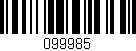 Código de barras (EAN, GTIN, SKU, ISBN): '099985'