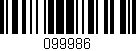 Código de barras (EAN, GTIN, SKU, ISBN): '099986'