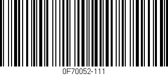 Código de barras (EAN, GTIN, SKU, ISBN): '0F70052-111'