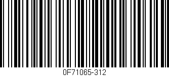 Código de barras (EAN, GTIN, SKU, ISBN): '0F71065-312'