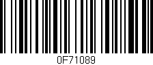 Código de barras (EAN, GTIN, SKU, ISBN): '0F71089'