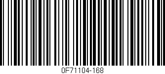 Código de barras (EAN, GTIN, SKU, ISBN): '0F71104-168'