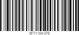Código de barras (EAN, GTIN, SKU, ISBN): '0F71104-376'