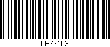 Código de barras (EAN, GTIN, SKU, ISBN): '0F72103'