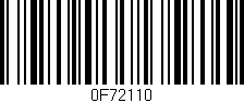 Código de barras (EAN, GTIN, SKU, ISBN): '0F72110'