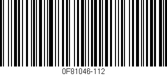 Código de barras (EAN, GTIN, SKU, ISBN): '0F81046-112'