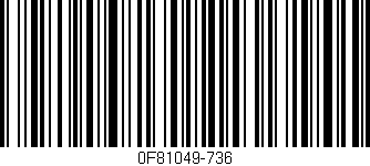 Código de barras (EAN, GTIN, SKU, ISBN): '0F81049-736'