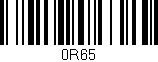Código de barras (EAN, GTIN, SKU, ISBN): '0R65'