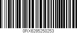 Código de barras (EAN, GTIN, SKU, ISBN): '0RX6285250253'