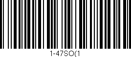 Código de barras (EAN, GTIN, SKU, ISBN): '1-47SO(1'