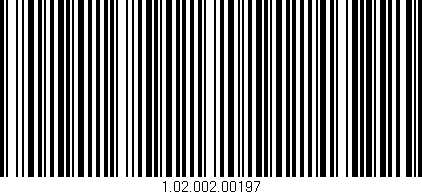 Código de barras (EAN, GTIN, SKU, ISBN): '1.02.002.00197'