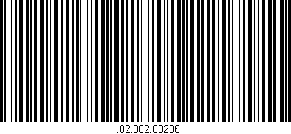 Código de barras (EAN, GTIN, SKU, ISBN): '1.02.002.00206'