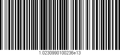Código de barras (EAN, GTIN, SKU, ISBN): '1.0230990100236e13'