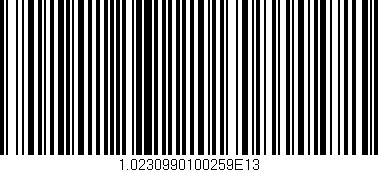 Código de barras (EAN, GTIN, SKU, ISBN): '1.0230990100259E13'