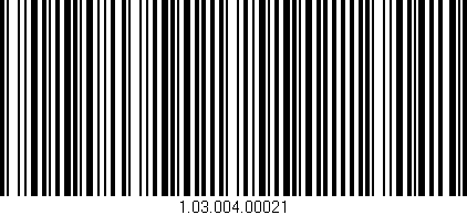 Código de barras (EAN, GTIN, SKU, ISBN): '1.03.004.00021'