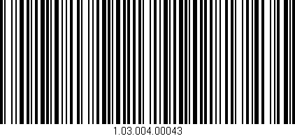 Código de barras (EAN, GTIN, SKU, ISBN): '1.03.004.00043'