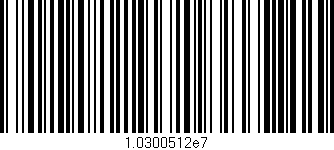 Código de barras (EAN, GTIN, SKU, ISBN): '1.0300512e7'