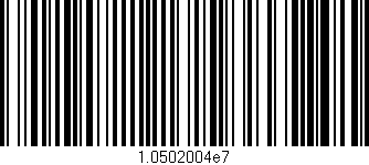 Código de barras (EAN, GTIN, SKU, ISBN): '1.0502004e7'