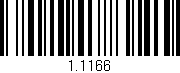 Código de barras (EAN, GTIN, SKU, ISBN): '1.1166'