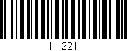 Código de barras (EAN, GTIN, SKU, ISBN): '1.1221'