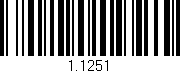 Código de barras (EAN, GTIN, SKU, ISBN): '1.1251'