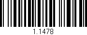 Código de barras (EAN, GTIN, SKU, ISBN): '1.1478'
