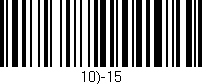 Código de barras (EAN, GTIN, SKU, ISBN): '10)-15'