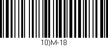 Código de barras (EAN, GTIN, SKU, ISBN): '10)M-18'