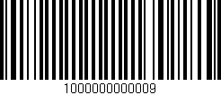 Código de barras (EAN, GTIN, SKU, ISBN): '1000000000009'