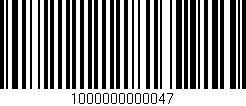 Código de barras (EAN, GTIN, SKU, ISBN): '1000000000047'