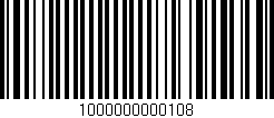 Código de barras (EAN, GTIN, SKU, ISBN): '1000000000108'